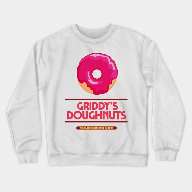 UMBRELLA ACADEMY: GRIDDYS DOUGHNUTS Crewneck Sweatshirt by FunGangStore